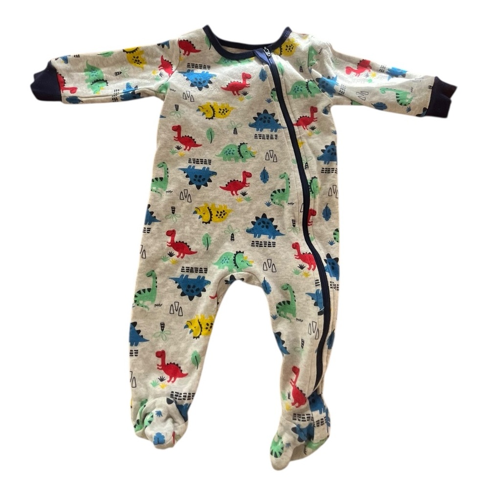 ❤️ 5 for $15! Koala Baby Colorful Dino Print Zip-Up Pajamas (6M)